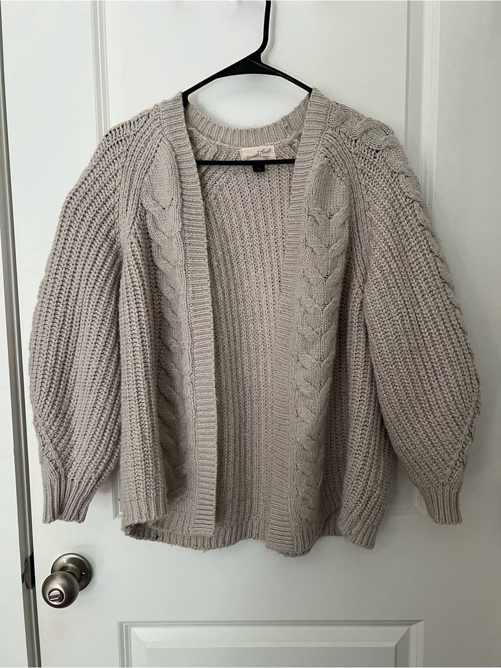 A New Day Chunky Cable Knit Open Cardigan Sweater - Cream
